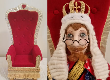 The King of Hearts and Throne Cloth Doll Pattern