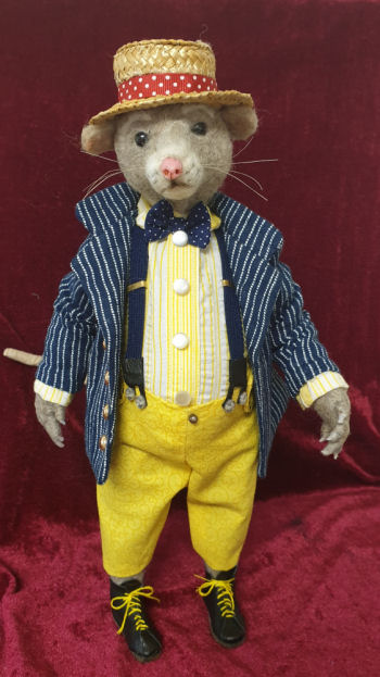 Ratty Rat cloth doll pattern by Susette Rugolo
