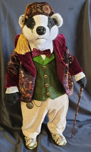 Badger doll patterns by designer Suzette Rugolo that are inspired by Kenneth Grahame's "Wind in the Willows".