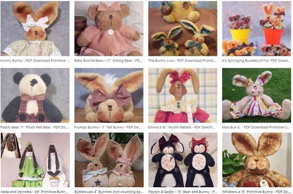 Bunnies and Bears PDF Patterns by Michelle Allen